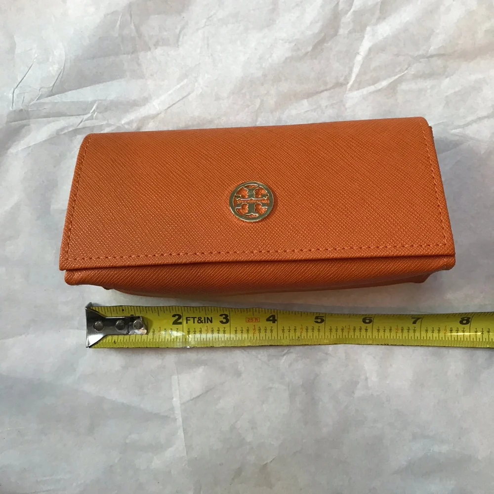Tory Burch Orange Rouge Eyeglass Case